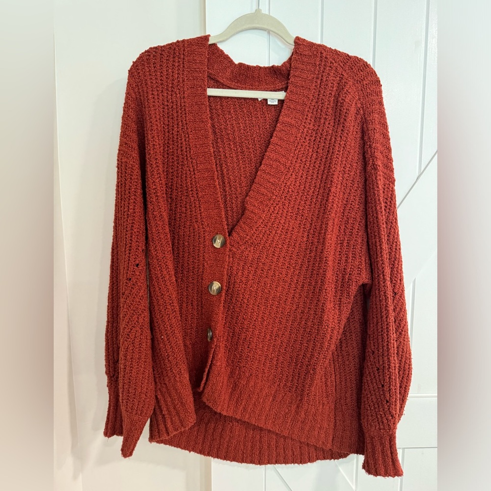 Large American Eagle cardigan - burnt orange